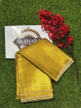 Golden Semi-Silk Saree Collection